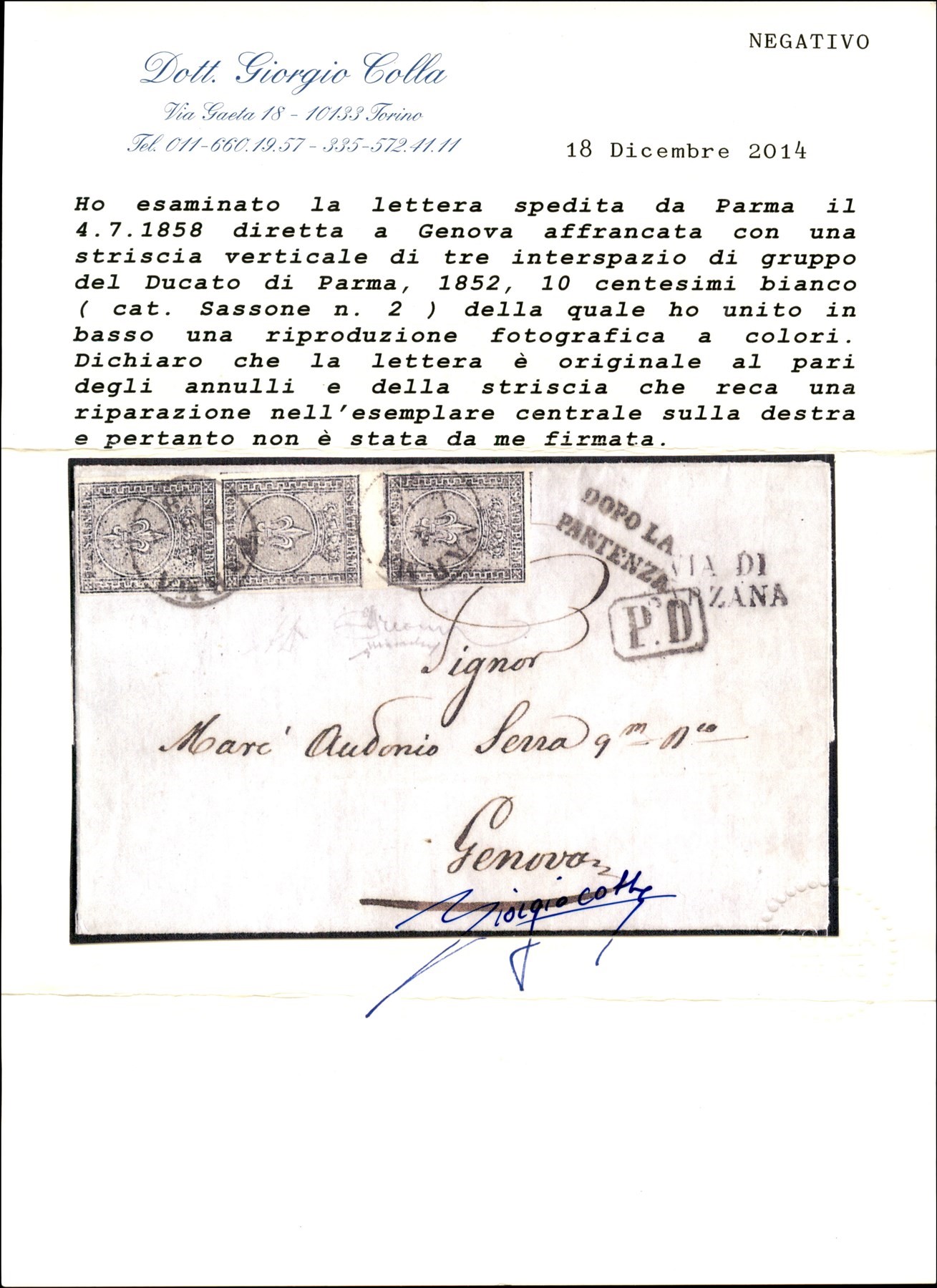 ITALIA / Antichi Stati Italiani / Parma / Posta ordinaria