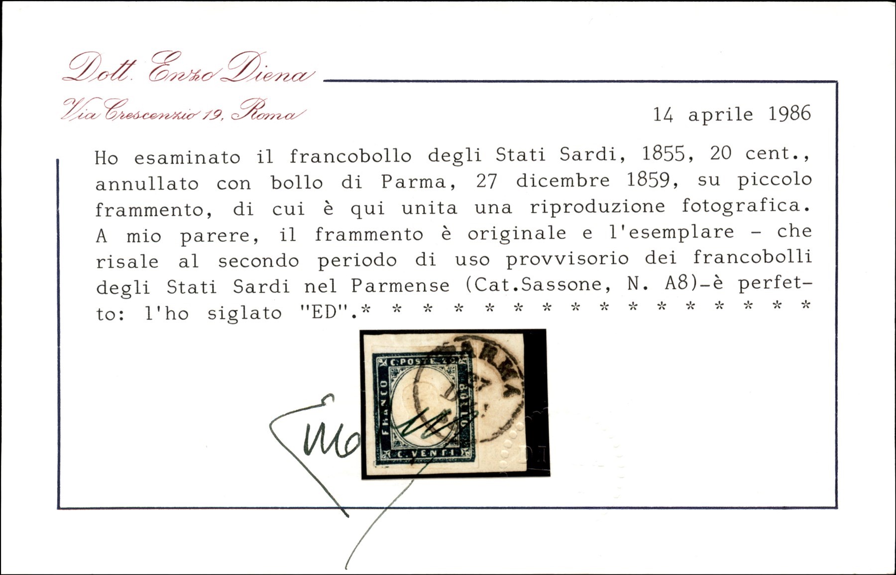 Italia / Antichi Stati Italiani / Parma / Posta Ordinaria