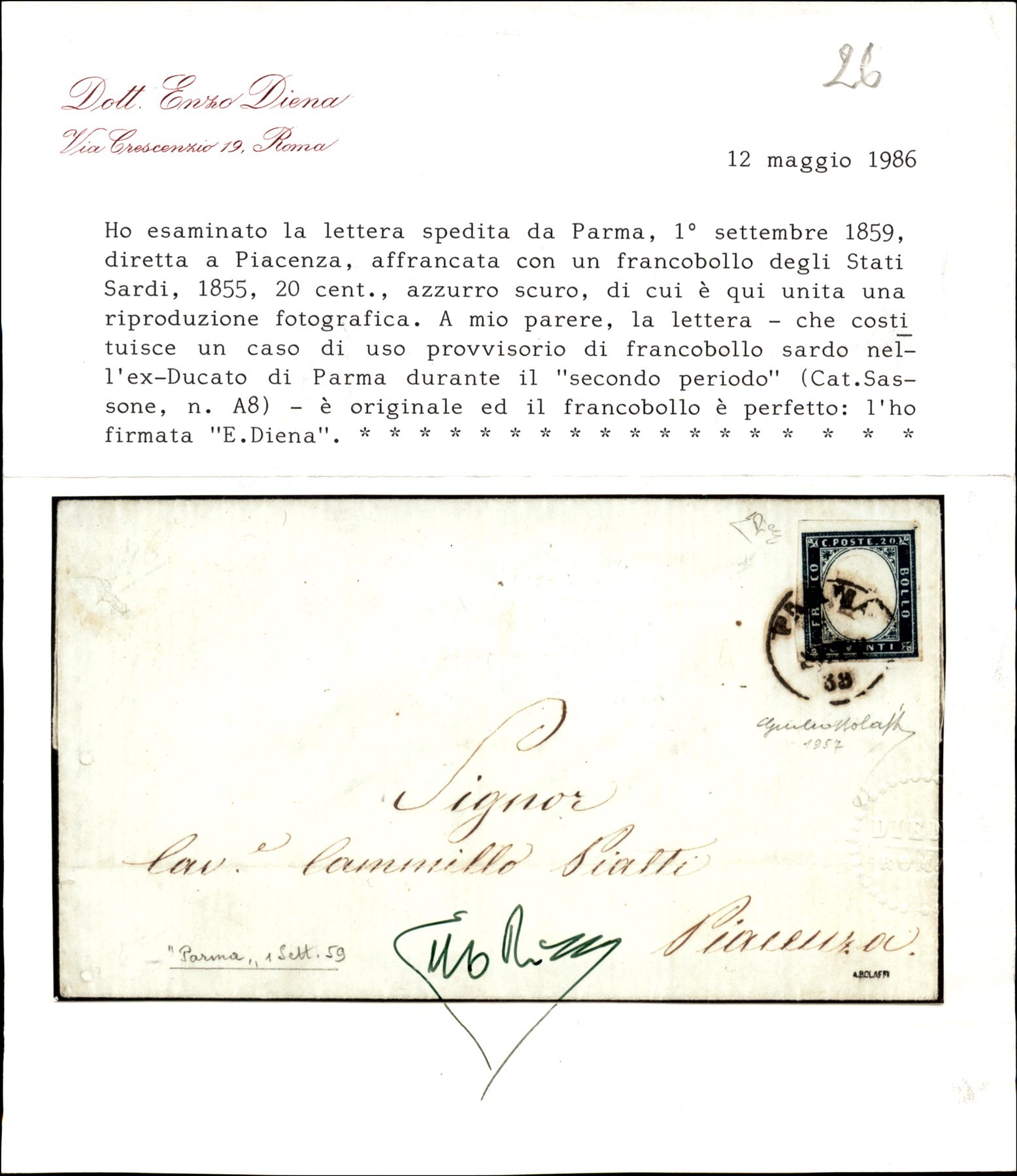 Italia / Antichi Stati Italiani / Parma / Posta Ordinaria