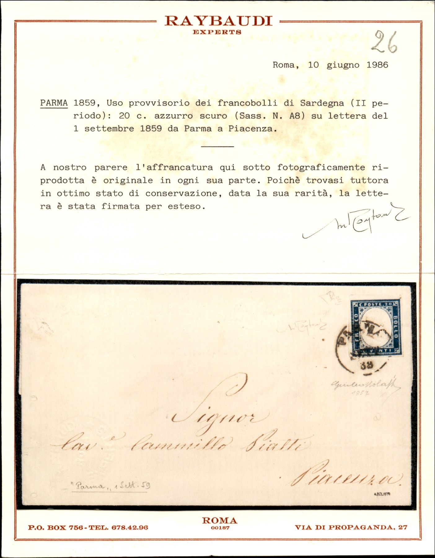 Italia / Antichi Stati Italiani / Parma / Posta Ordinaria