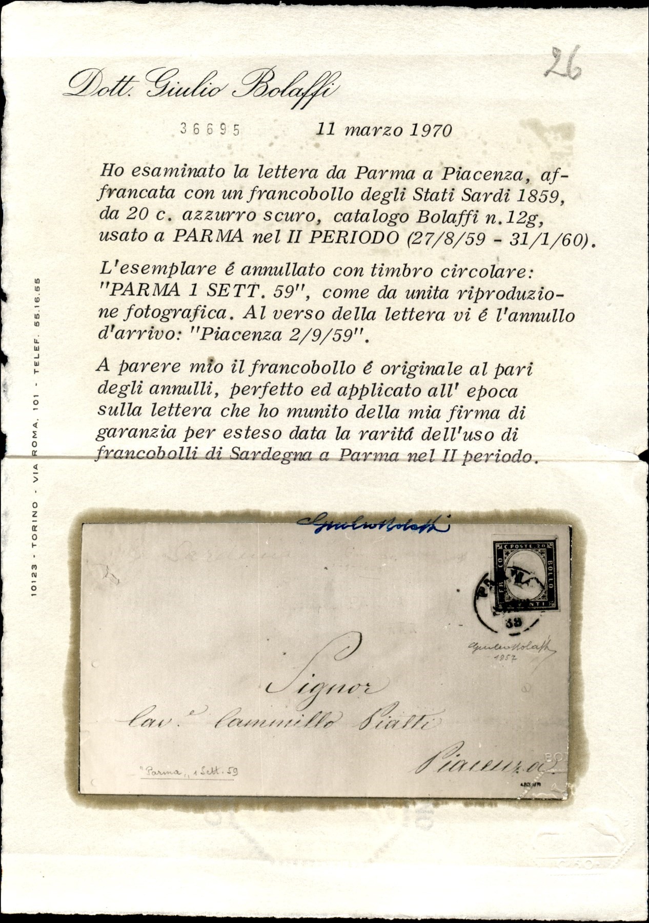 Italia / Antichi Stati Italiani / Parma / Posta Ordinaria