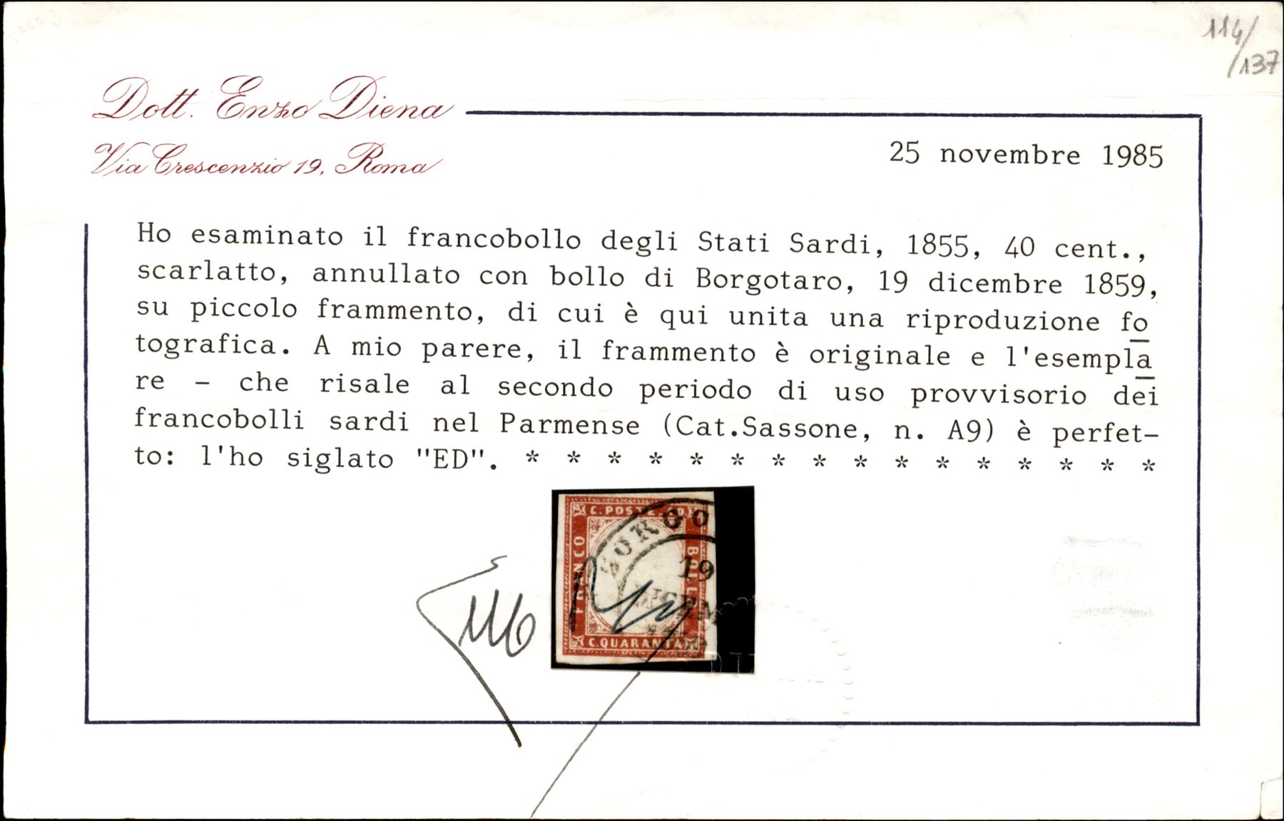 Italia / Antichi Stati Italiani / Parma / Posta Ordinaria