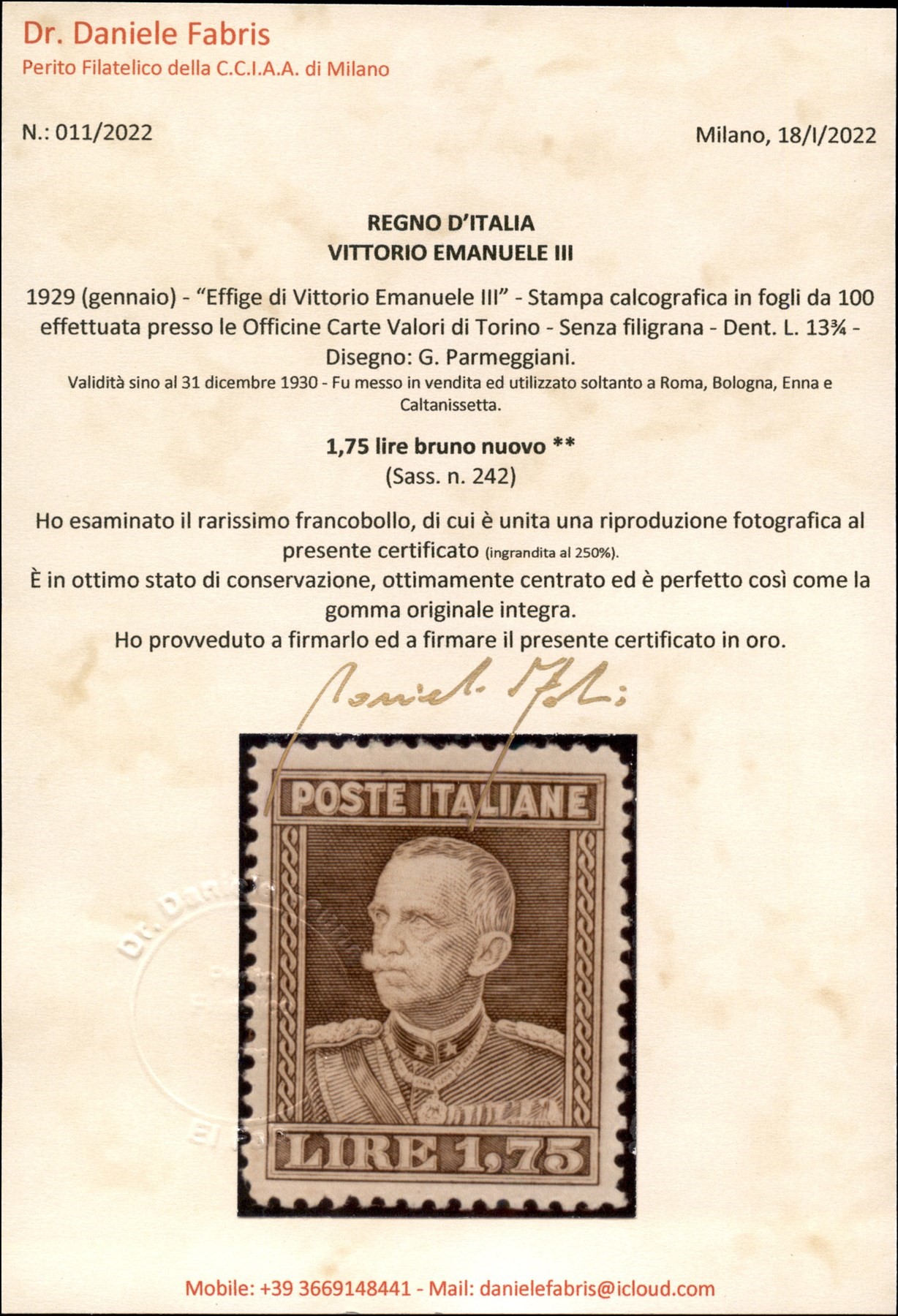 Italia / Regno / Vittorio Emanuele III / Posta Ordinaria
