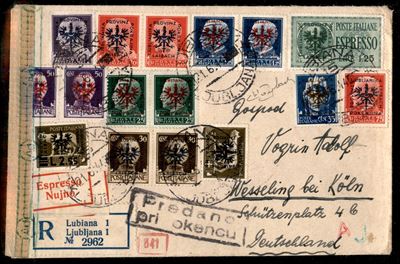 Italia / Occupazioni II Guerra Mondiale / Occupazione Tedesca / Lubiana / Posta Ordinaria + Espre...
