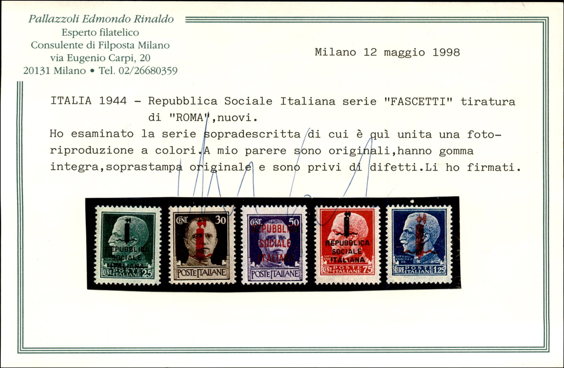 Italia / Rsi / Province Napoletane / Roma / Posta Ordinaria