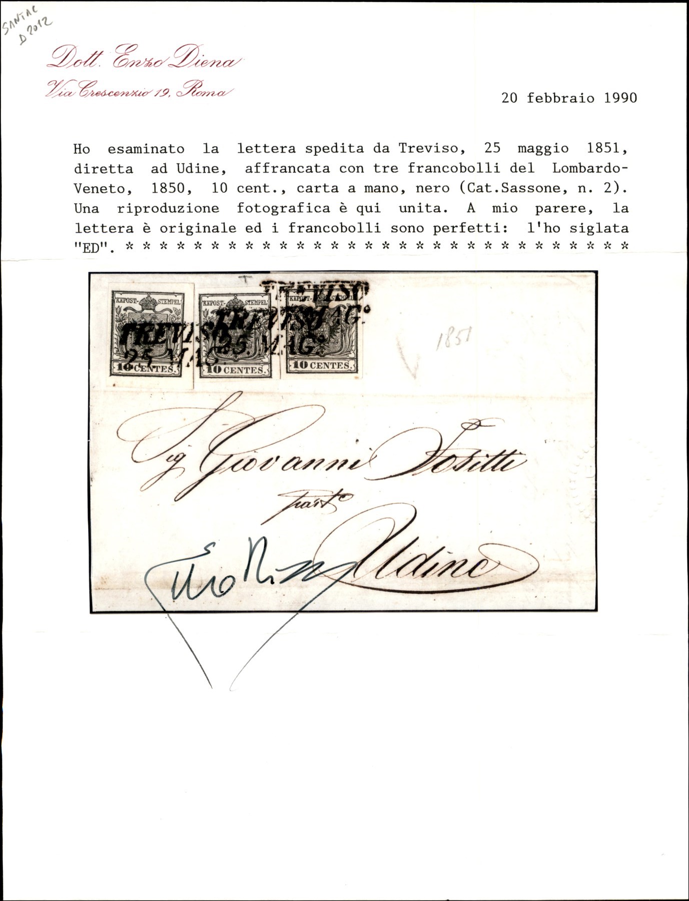 ITALIA / Antichi Stati Italiani / Lombardo Veneto / Posta ordinaria