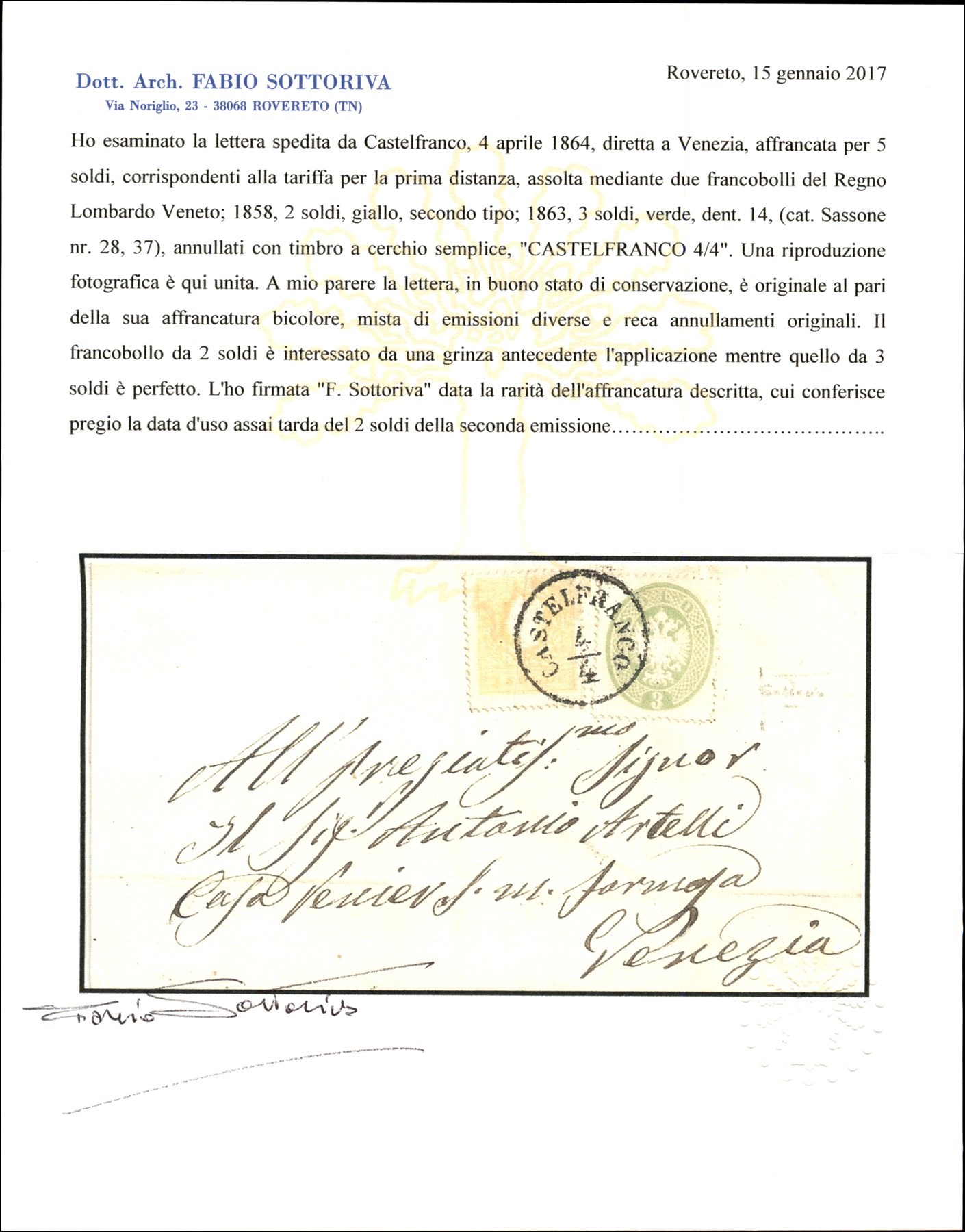 ITALIA / Antichi Stati Italiani / Lombardo Veneto / Posta ordinaria