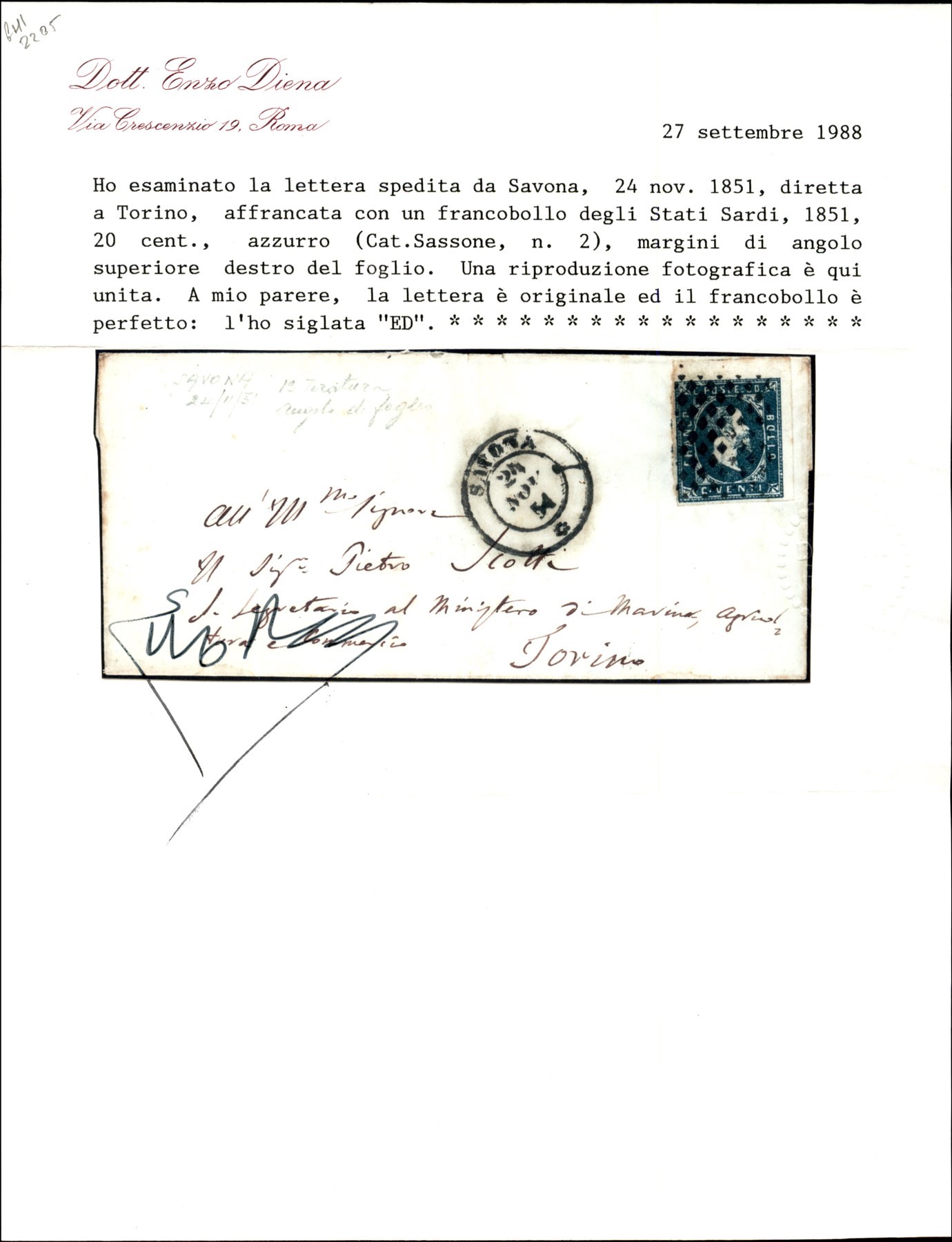 Italia / Antichi Stati Italiani / Sardegna / Posta Ordinaria
