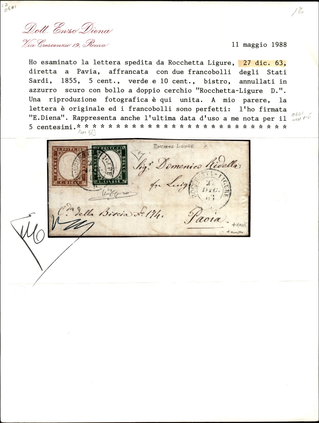 Italia / Antichi Stati Italiani / Sardegna / Posta Ordinaria