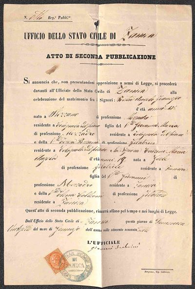 Italia / Regno / Vittorio Emanuele II / Posta Ordinaria