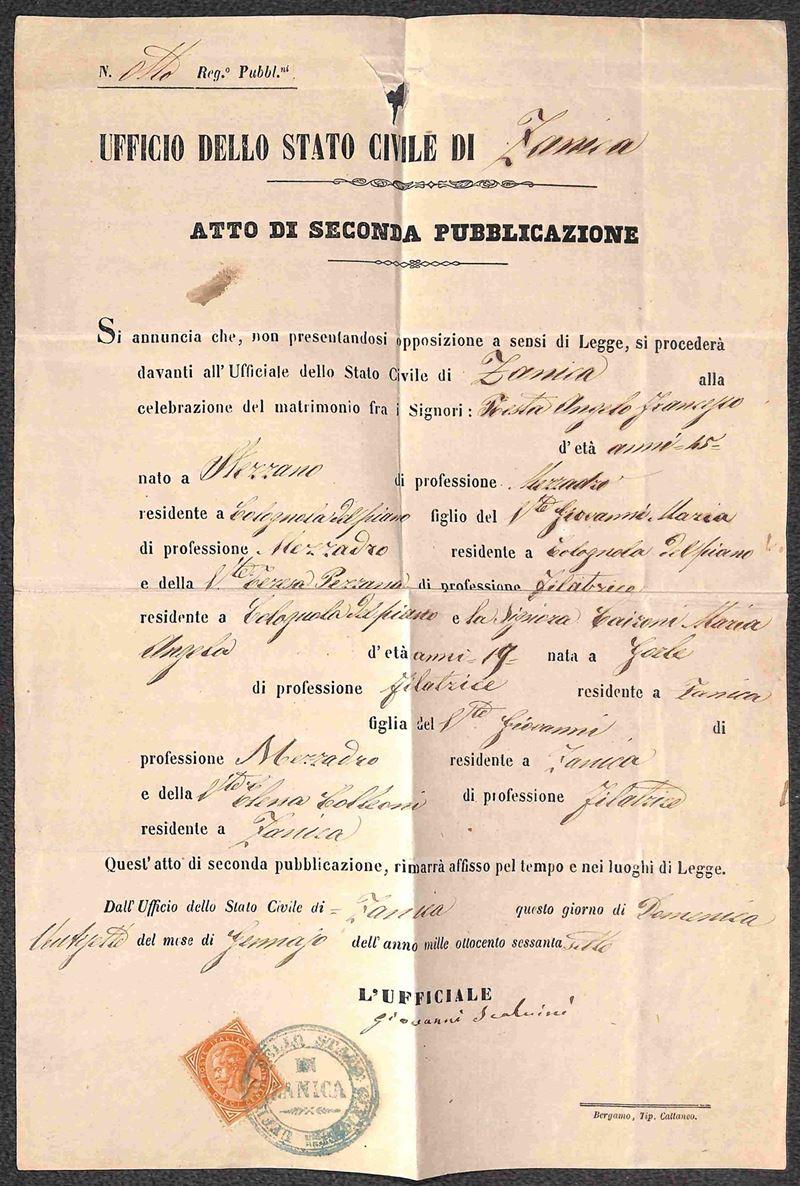 Italia / Regno / Vittorio Emanuele II / Posta Ordinaria