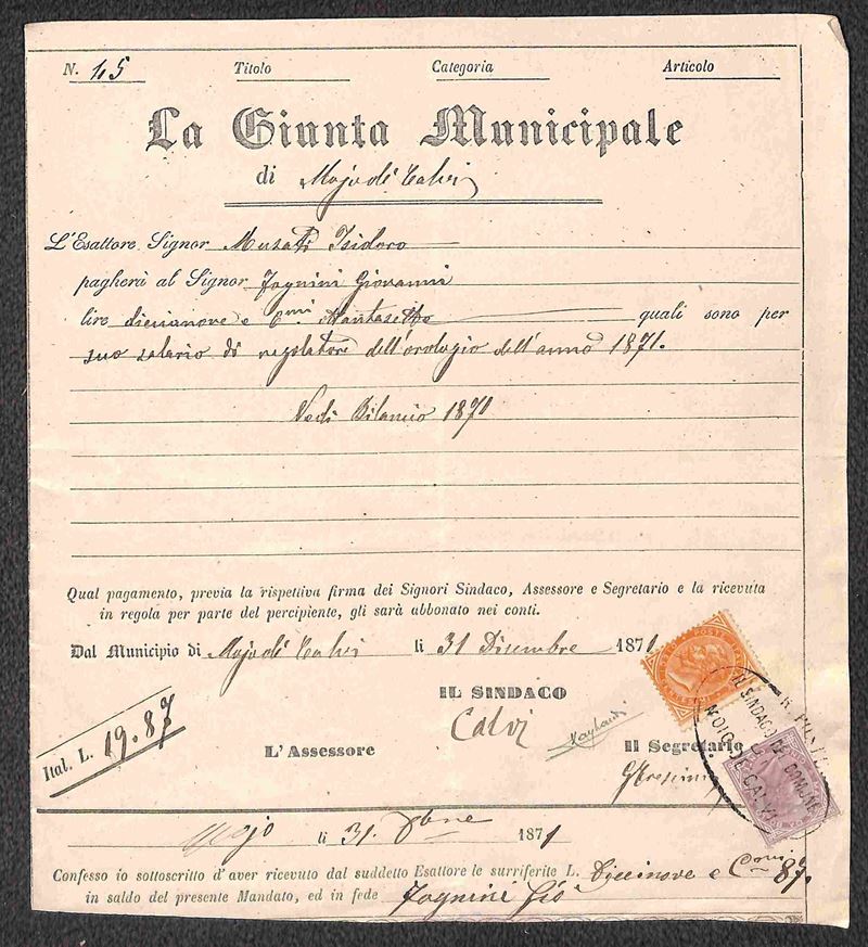 Italia / Regno / Vittorio Emanuele II / Posta Ordinaria
