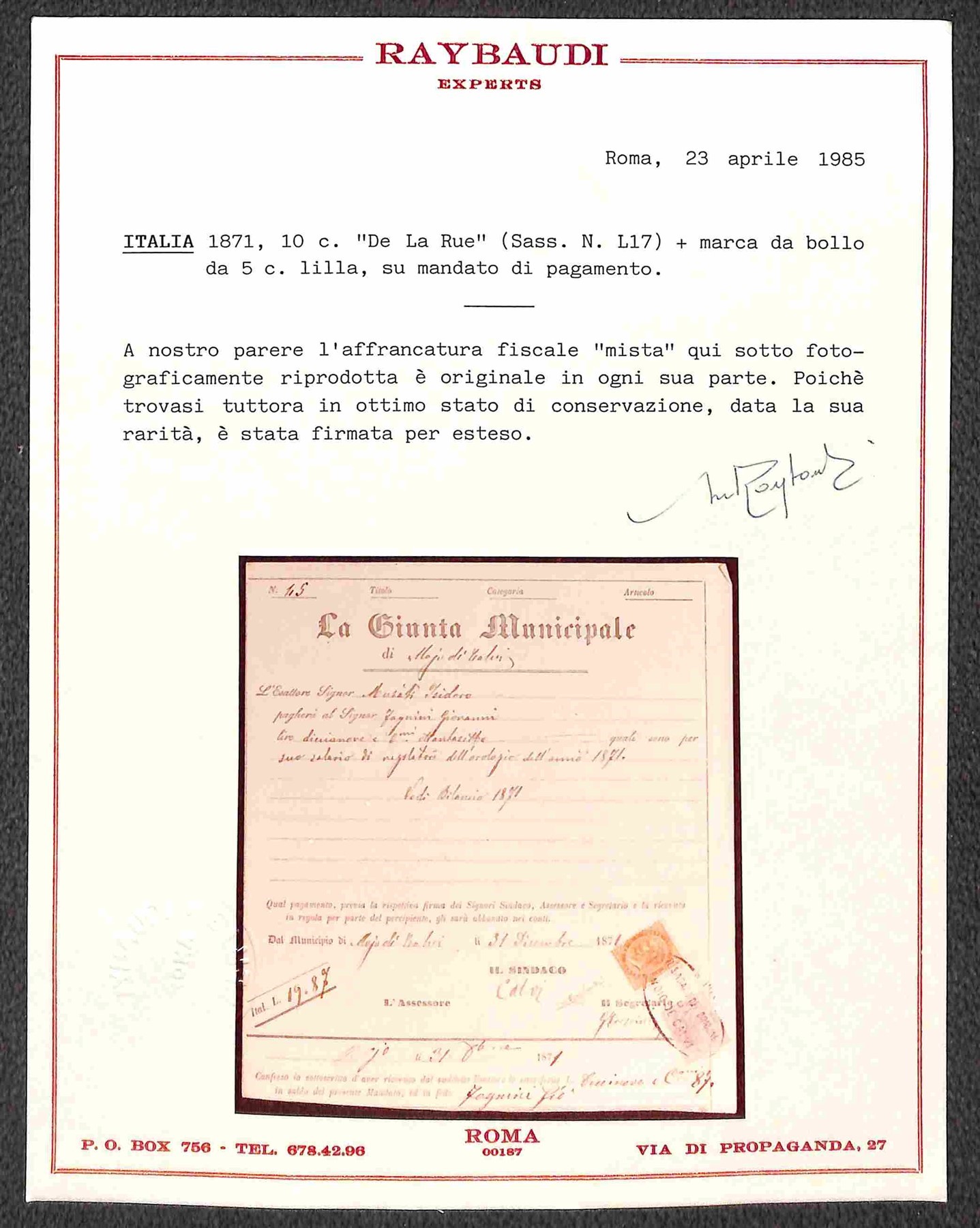 Italia / Regno / Vittorio Emanuele II / Posta Ordinaria