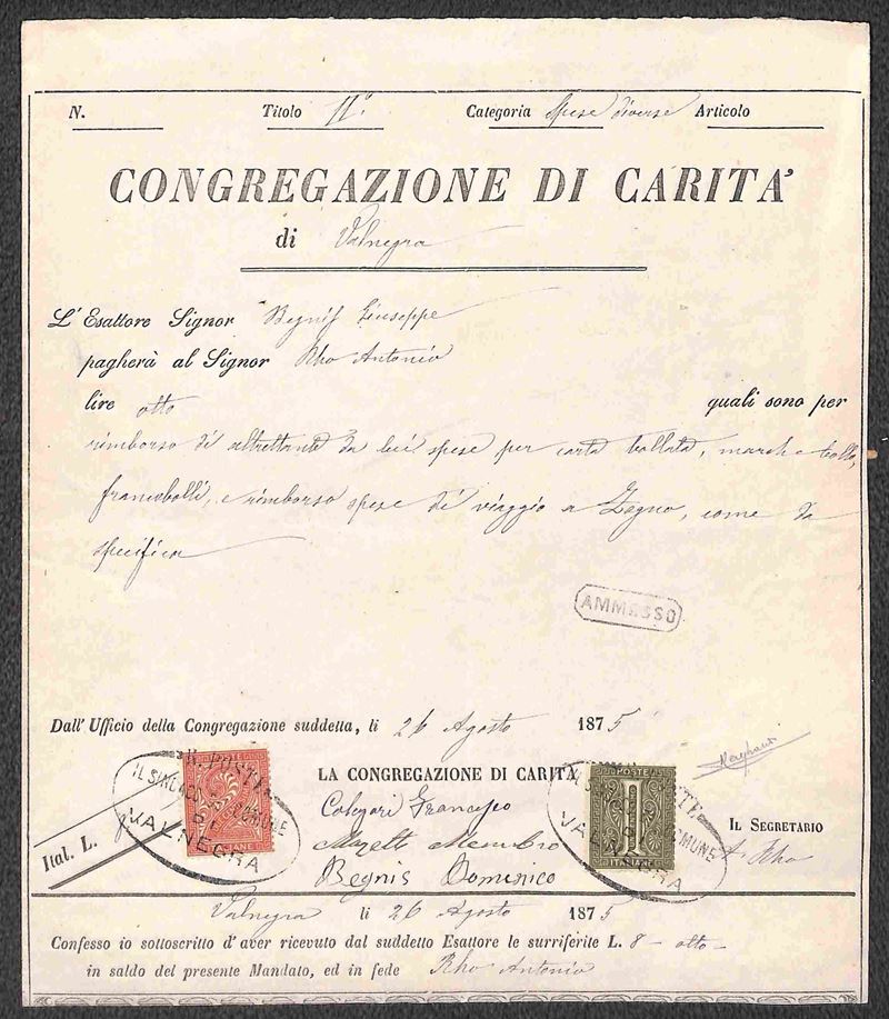 Italia / Regno / Vittorio Emanuele II / Posta Ordinaria