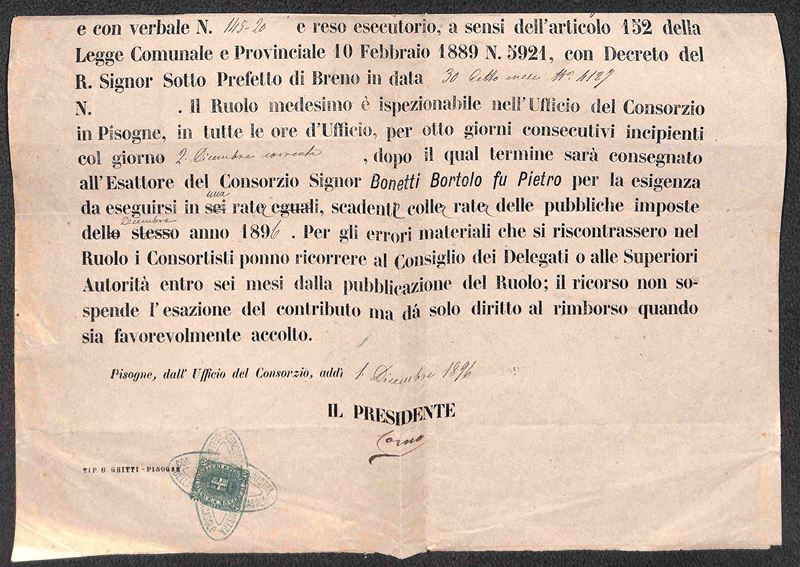 Italia / Regno / Vittorio Emanuele II / Posta Ordinaria