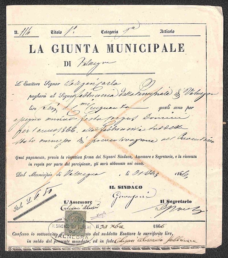 Italia / Regno / Vittorio Emanuele II / Posta Ordinaria