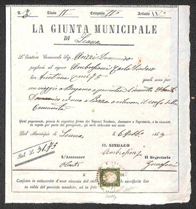 Italia / Regno / Vittorio Emanuele II / Posta Ordinaria