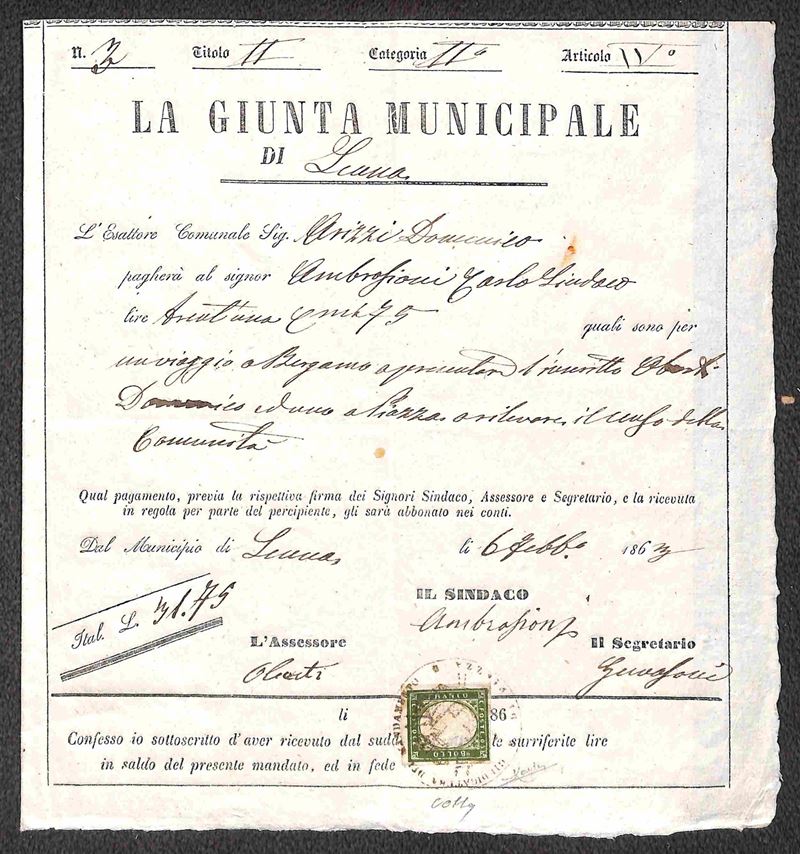 Italia / Regno / Vittorio Emanuele II / Posta Ordinaria