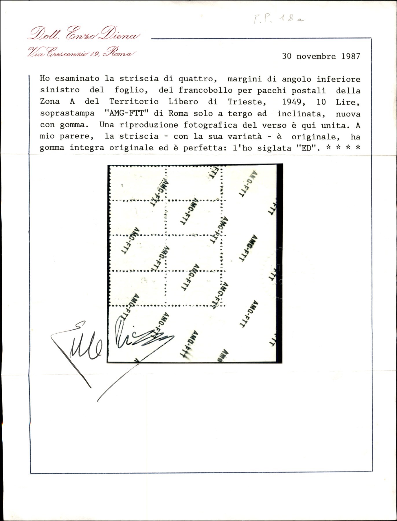 Italia / Trieste / Trieste Amg Ftt / Pacchi Postali