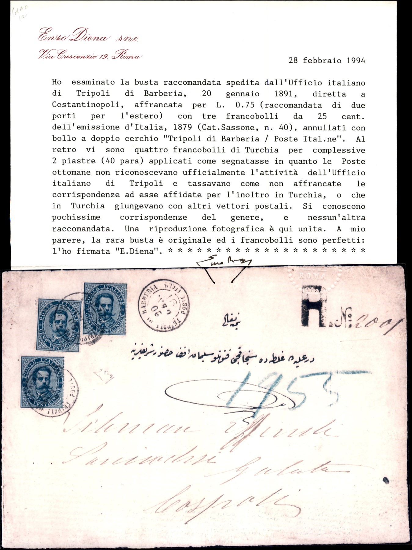 Italia / Uffici Postali All'estero / Tripoli di Barberia / Posta Ordinaria