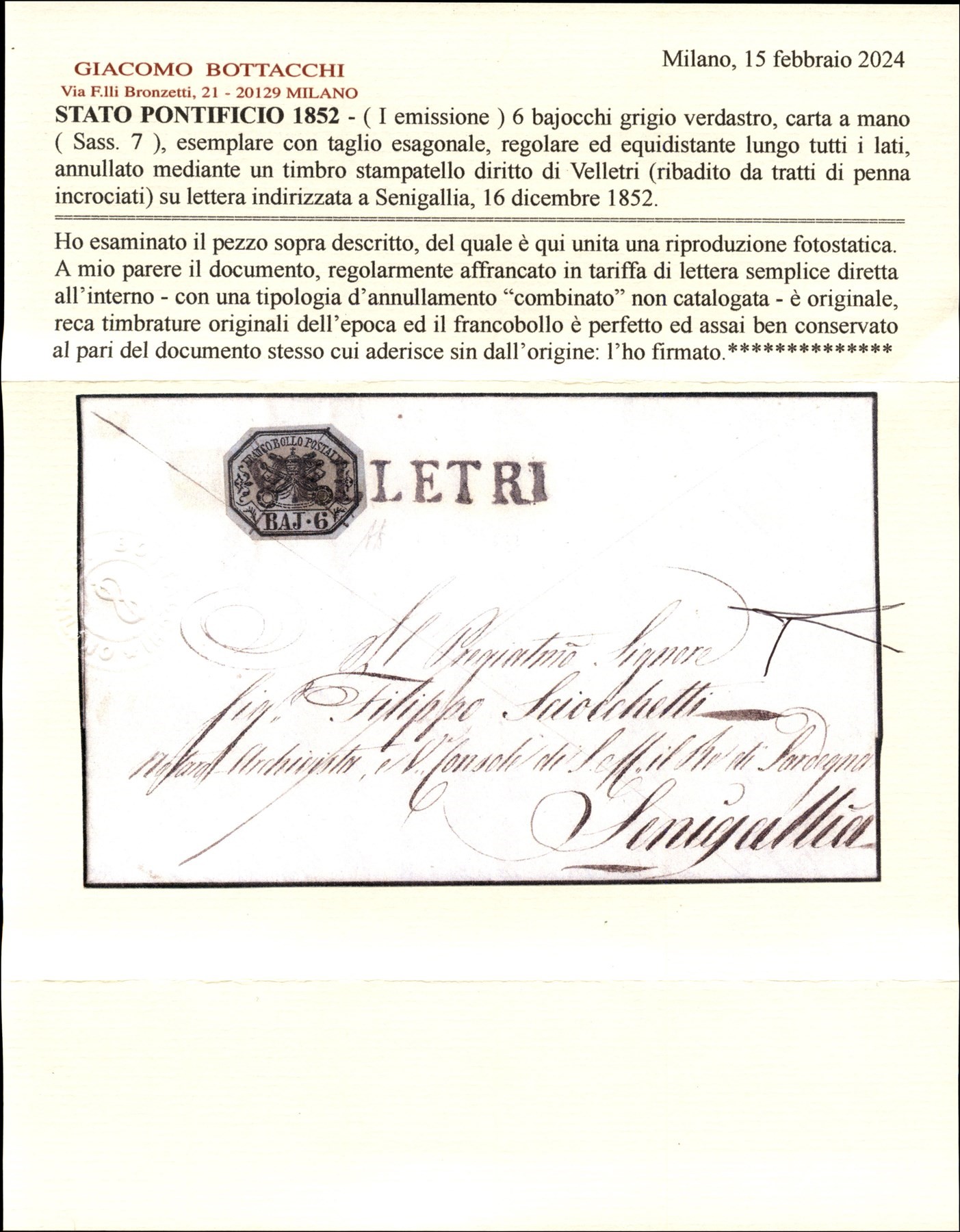 Italia / Antichi Stati Italiani / Stato Pontificio / Posta Ordinaria