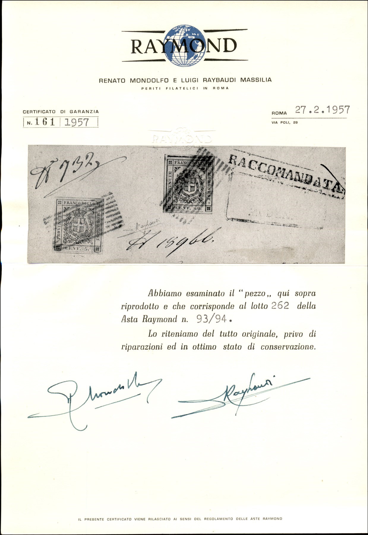 ITALIA / Antichi Stati Italiani / Modena / Posta ordinaria