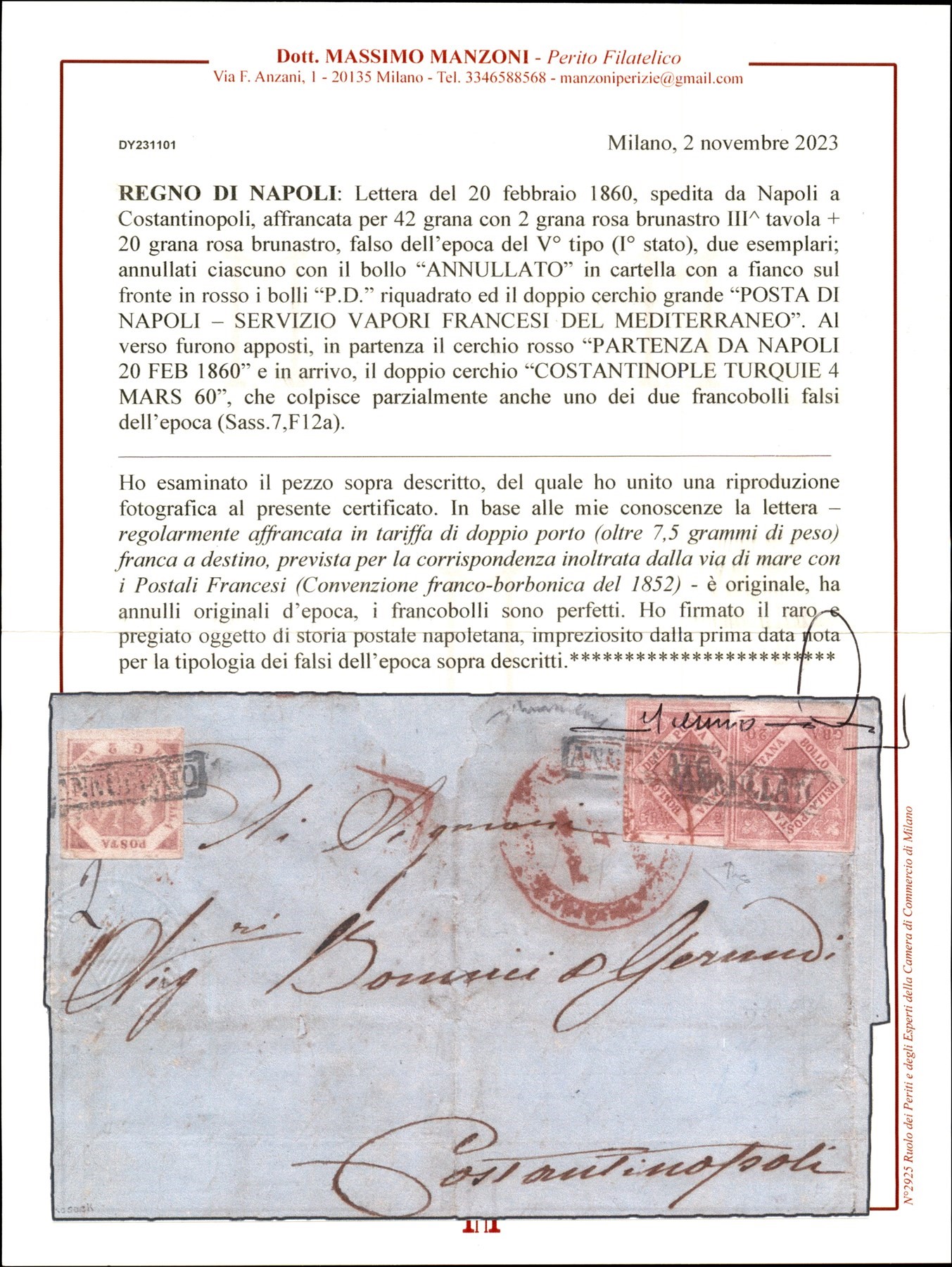 ITALIA / Antichi Stati Italiani / Napoli / Posta ordinaria