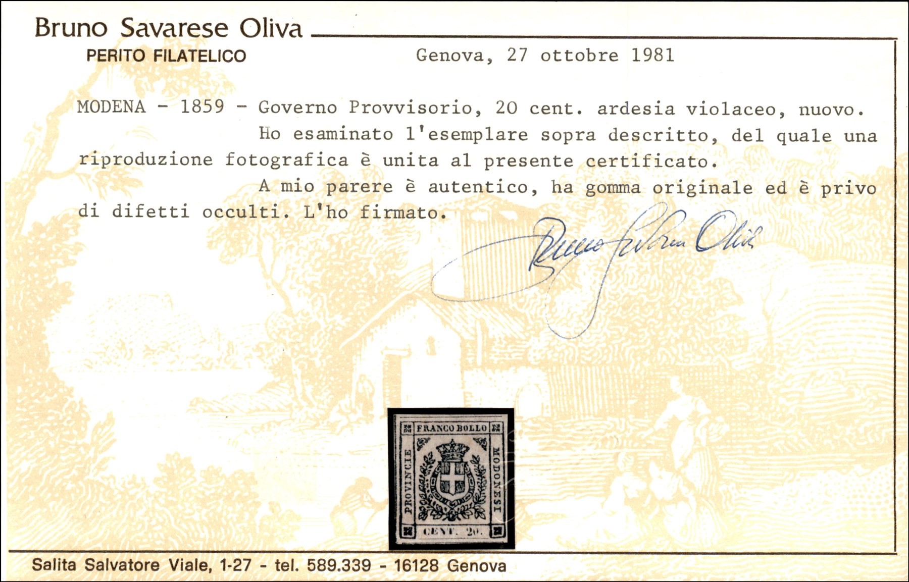 ITALIA / Antichi Stati Italiani / Modena / Governo Provvisorio / Posta ordinaria