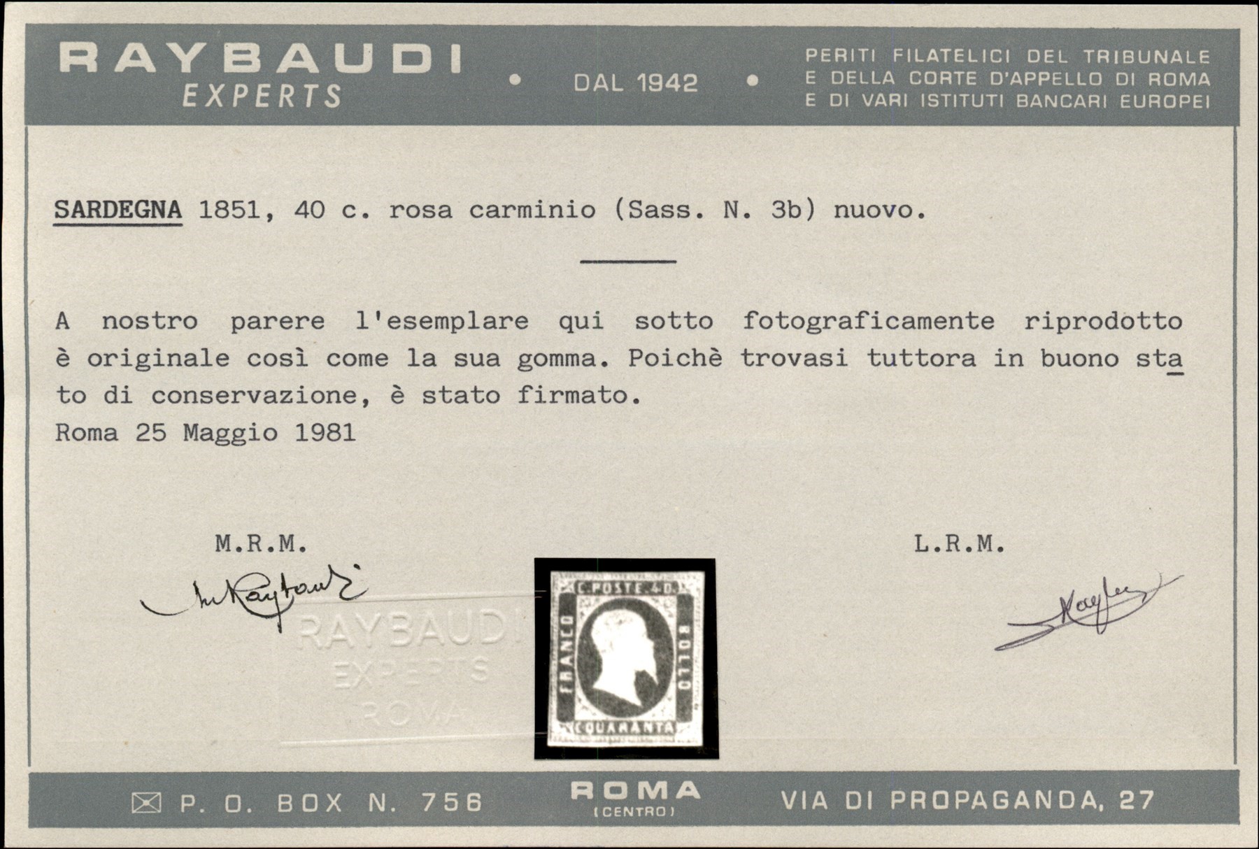 Italia / Antichi Stati Italiani / Sardegna / Posta Ordinaria