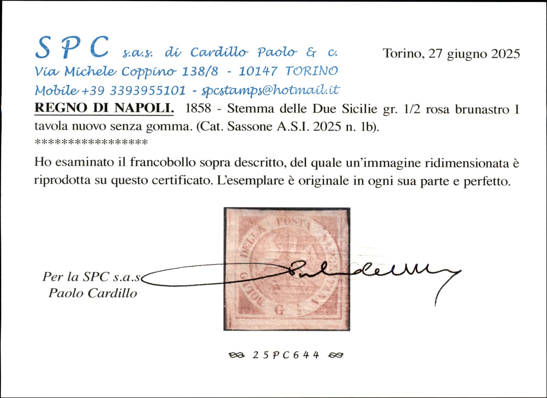 ITALIA / Antichi Stati Italiani / Napoli / Posta ordinaria