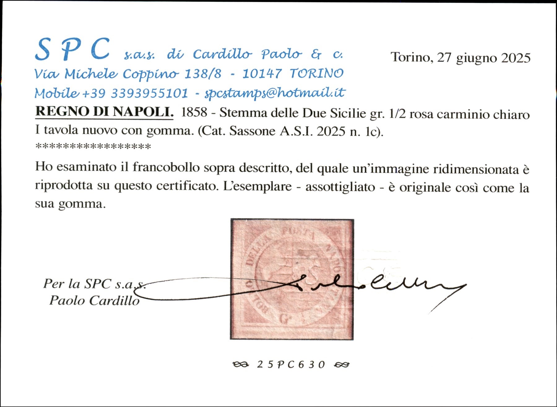 ITALIA / Antichi Stati Italiani / Napoli / Posta ordinaria