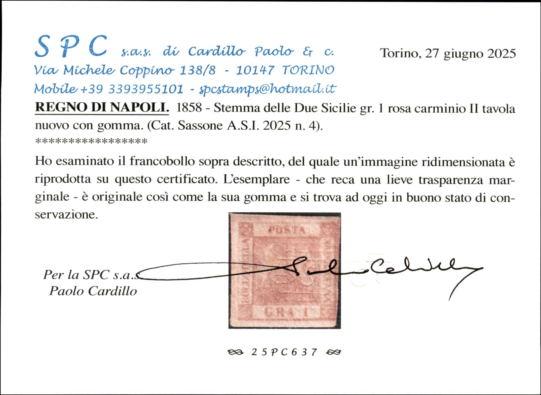 ITALIA / Antichi Stati Italiani / Napoli / Posta ordinaria