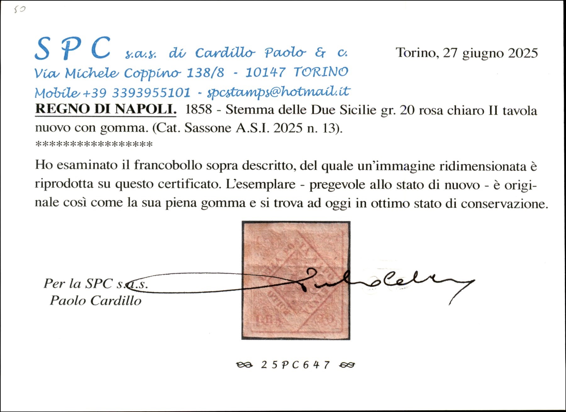 ITALIA / Antichi Stati Italiani / Napoli / Posta ordinaria