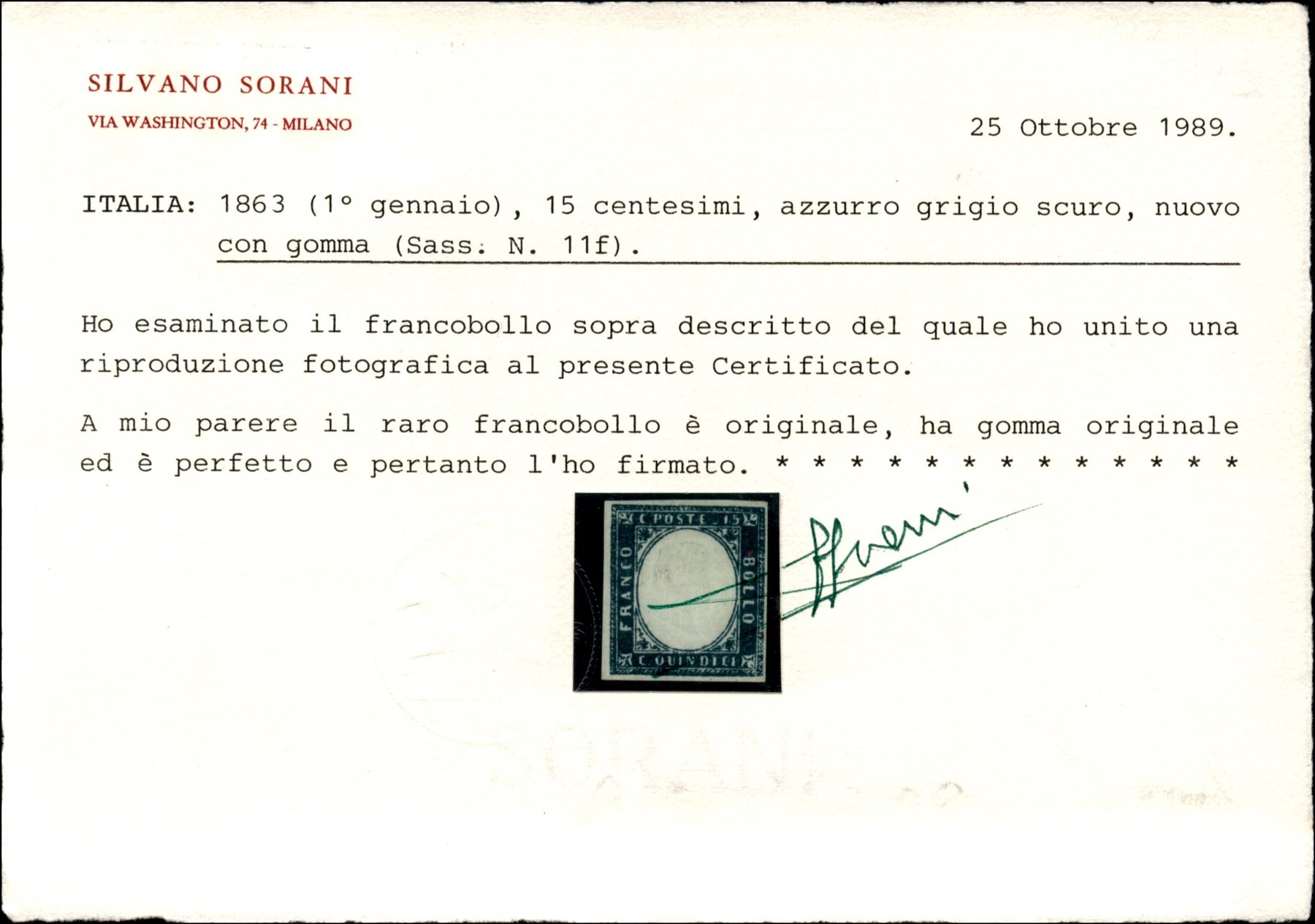 Italia / Regno / Vittorio Emanuele II / Posta Ordinaria