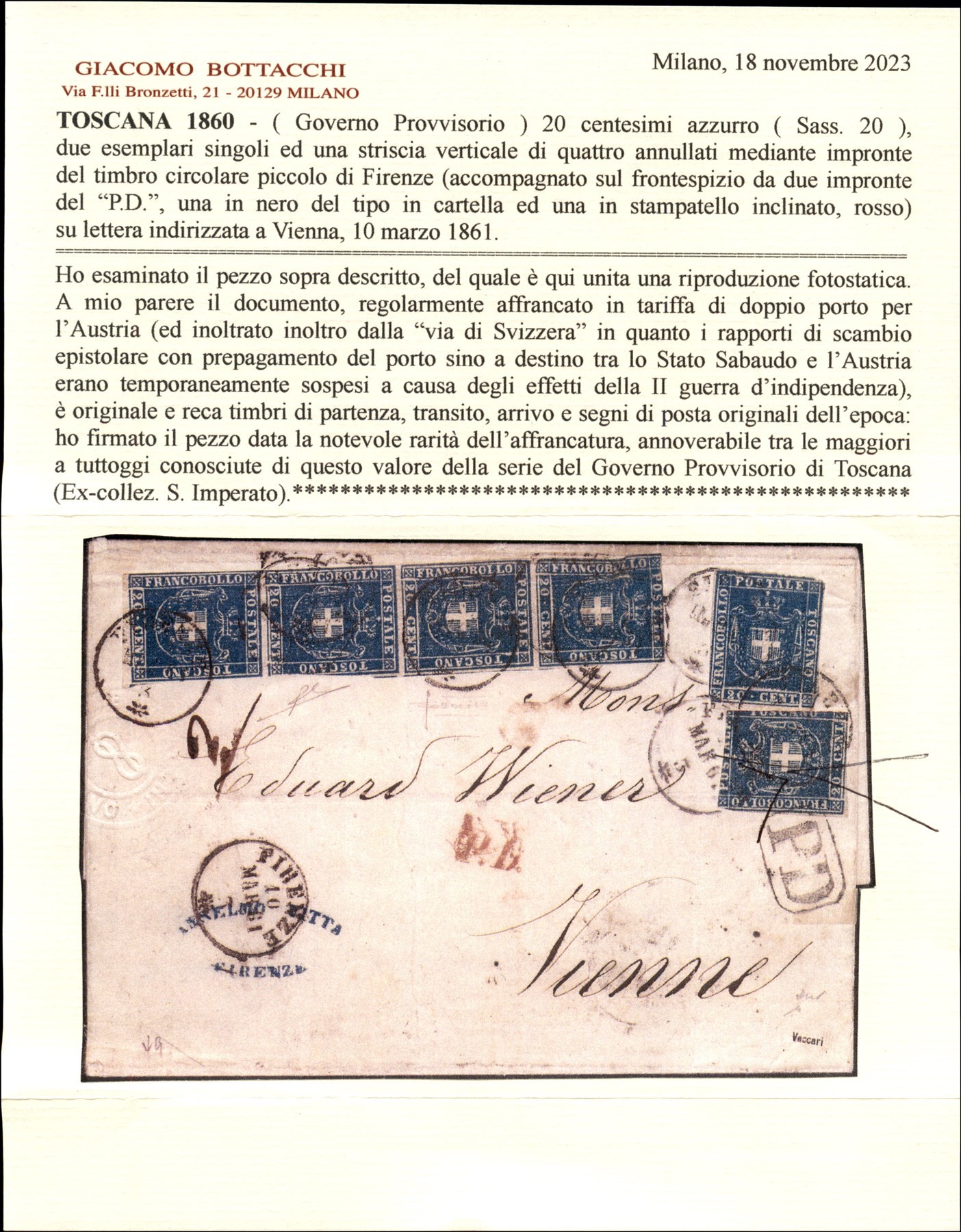 Italia / Antichi Stati Italiani / Toscana / Posta Ordinaria