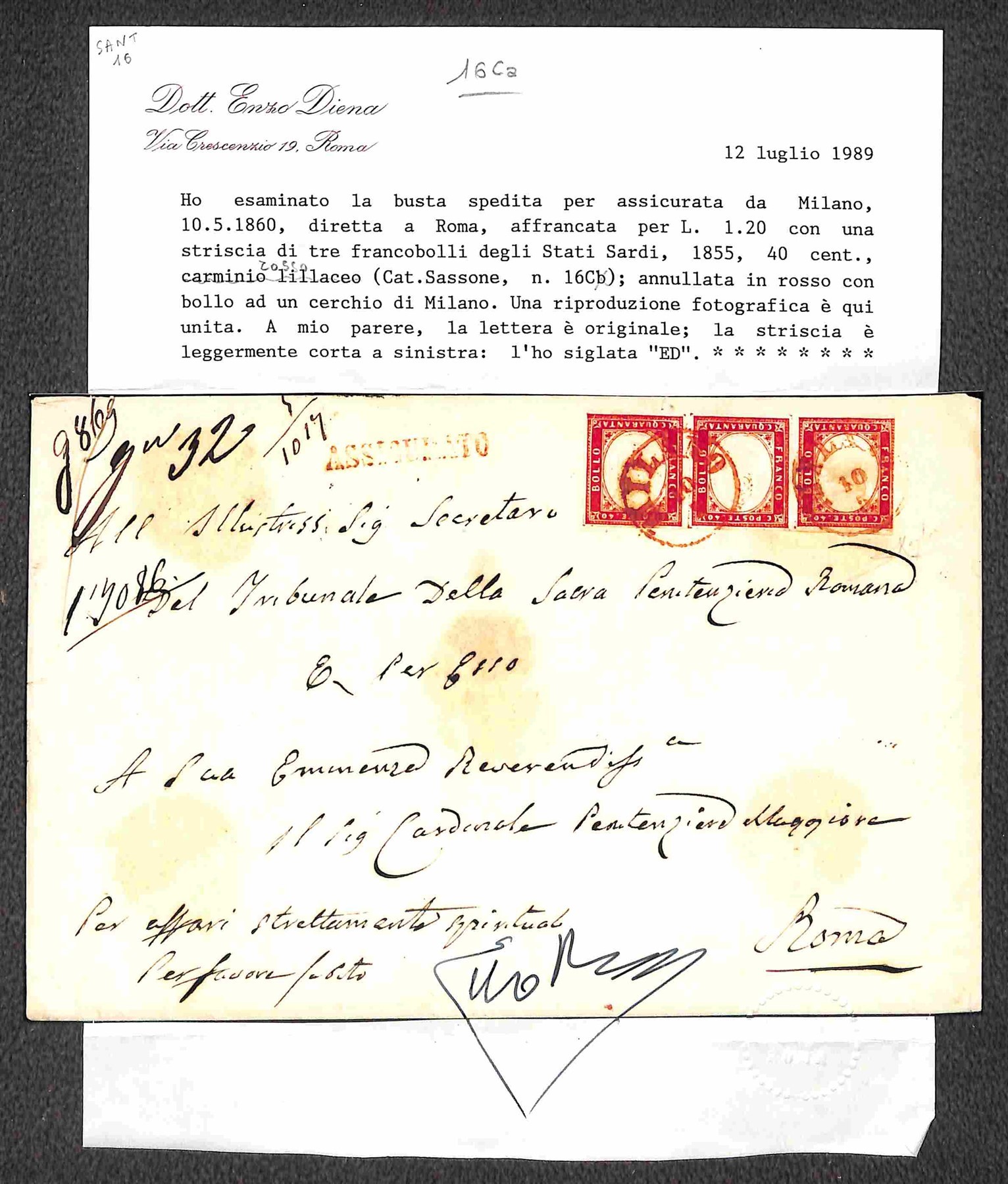 ITALIA / Antichi Stati Italiani / Lombardo Veneto / Posta ordinaria