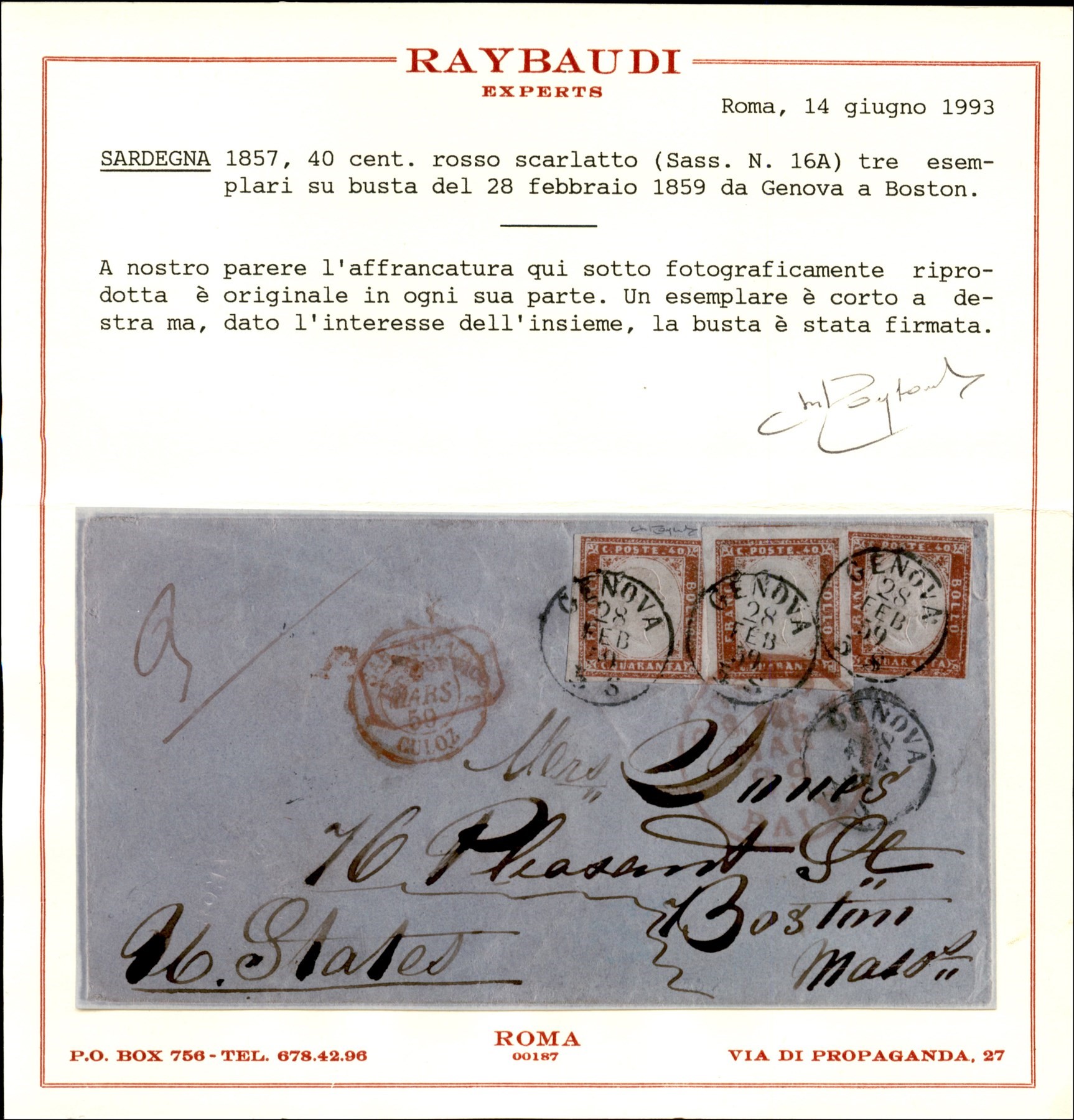 Italia / Antichi Stati Italiani / Sardegna / Posta Ordinaria
