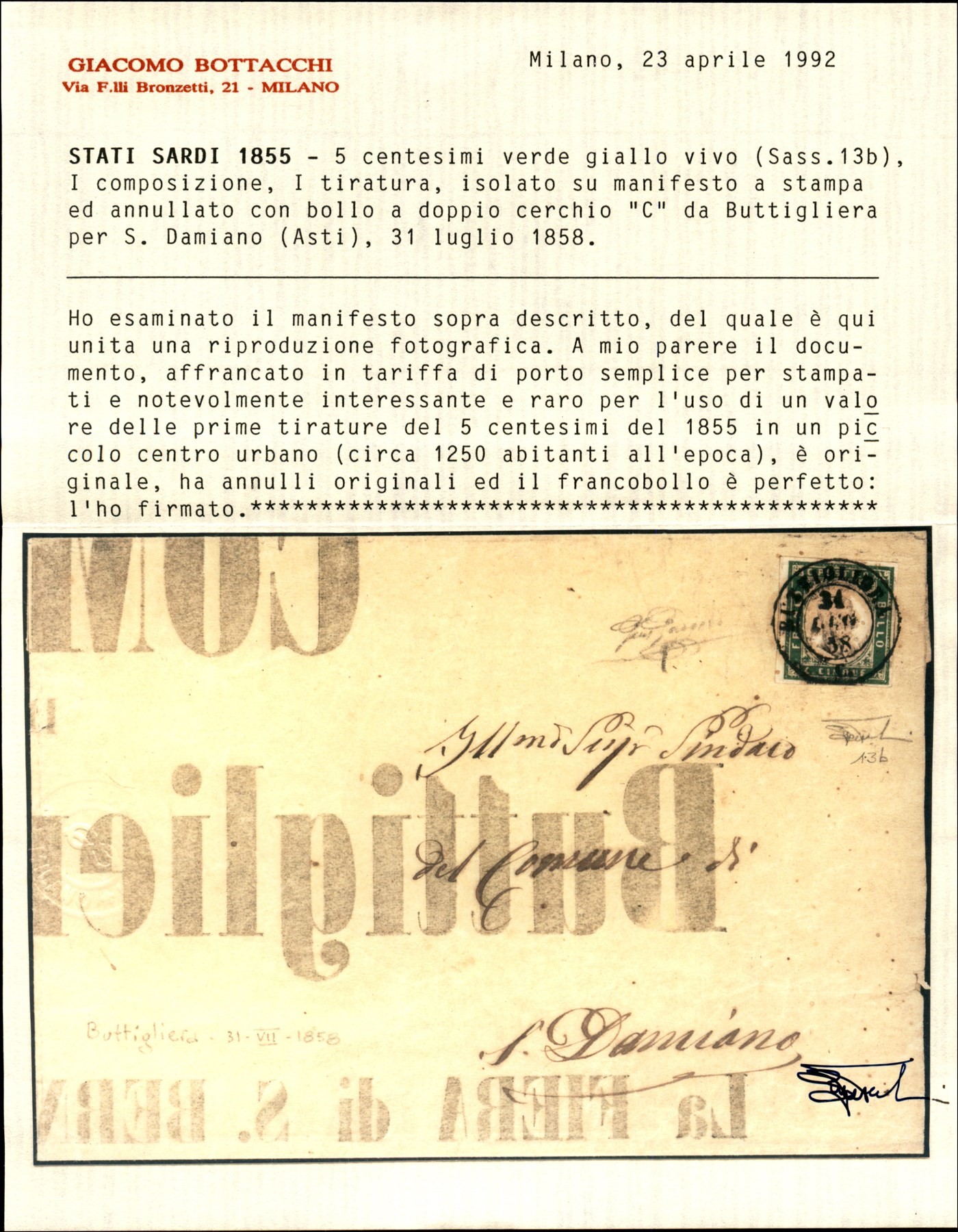 Italia / Antichi Stati Italiani / Sardegna / Posta Ordinaria