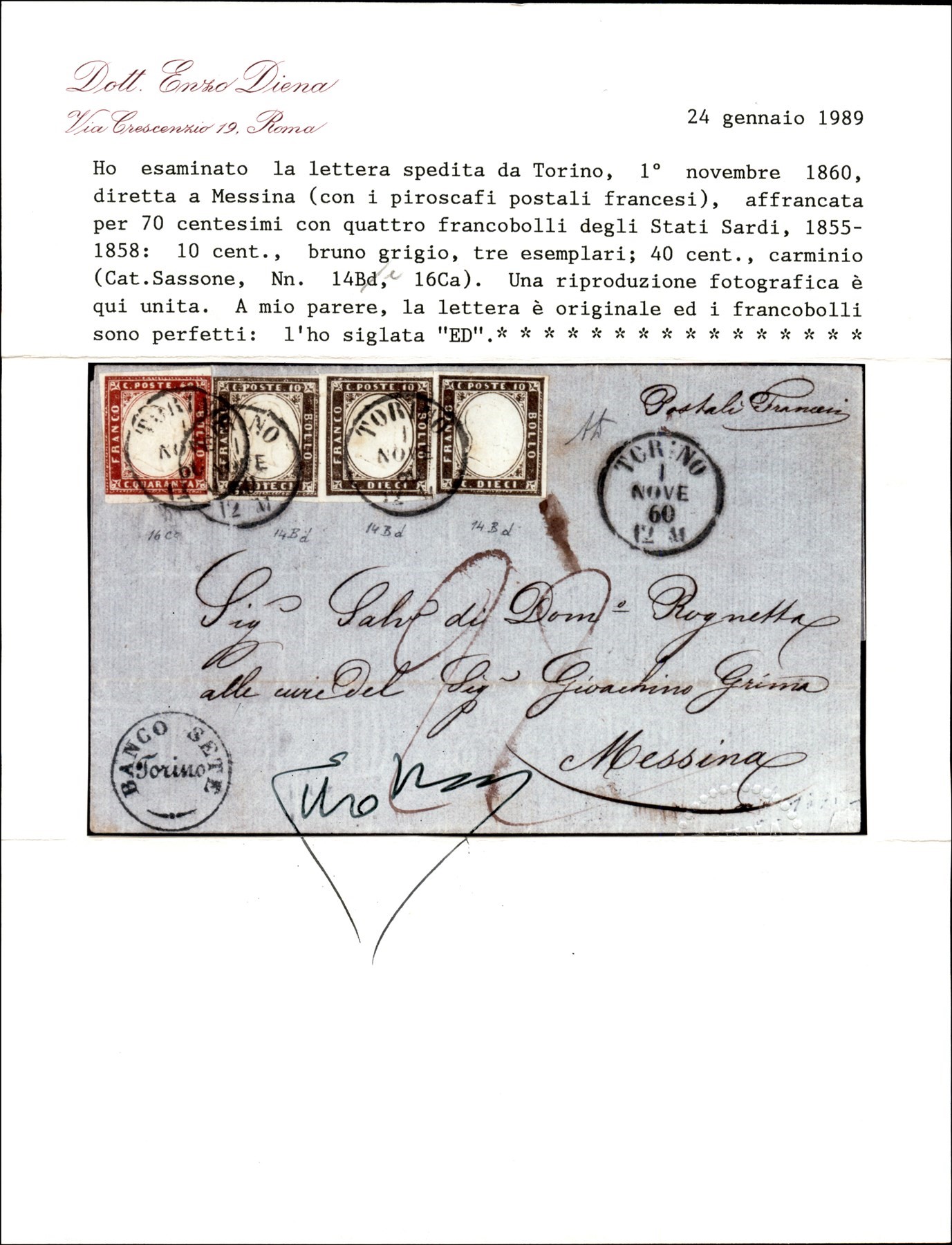 Italia / Antichi Stati Italiani / Sardegna / Posta Ordinaria