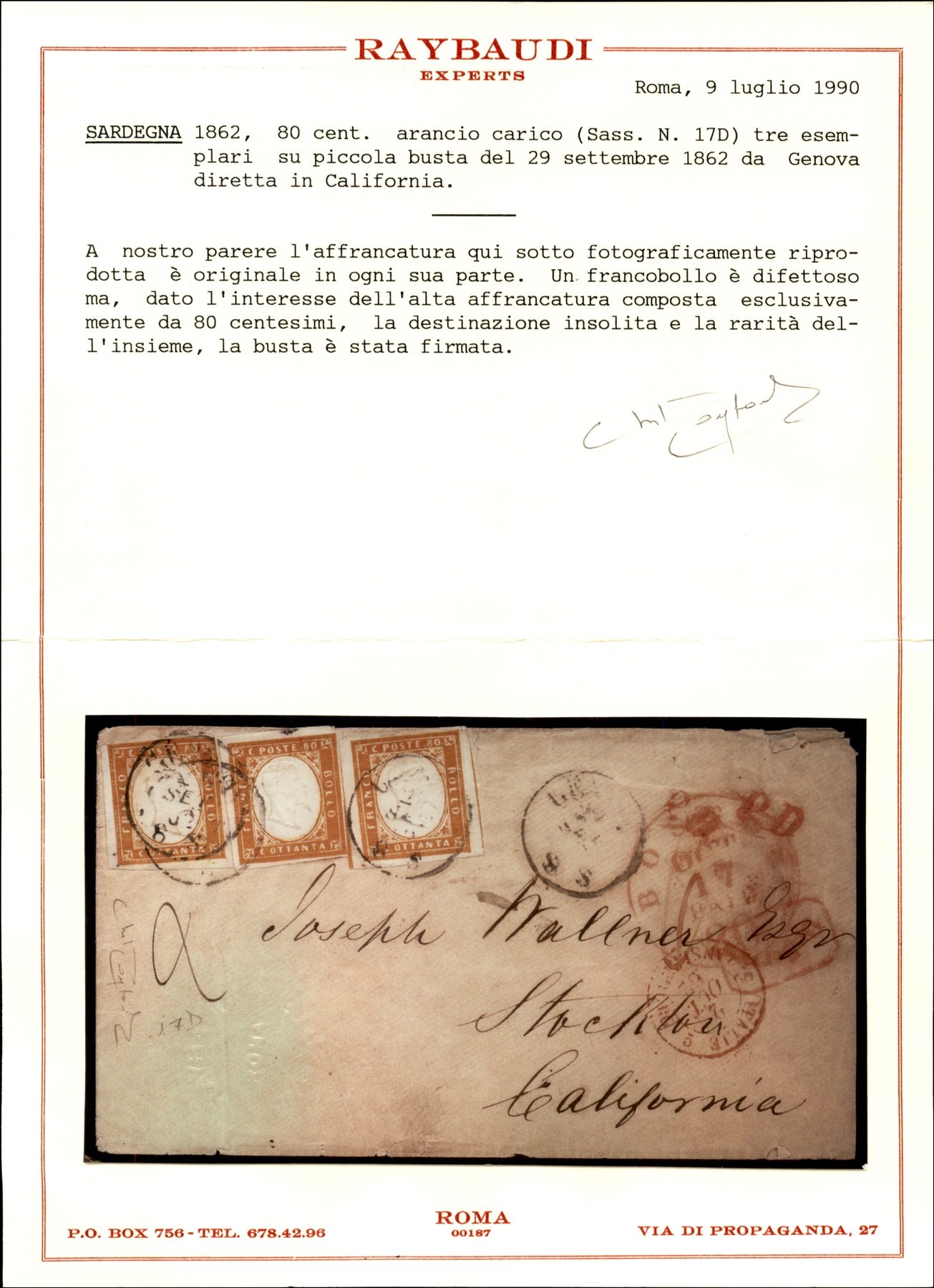 Italia / Antichi Stati Italiani / Sardegna / Posta Ordinaria