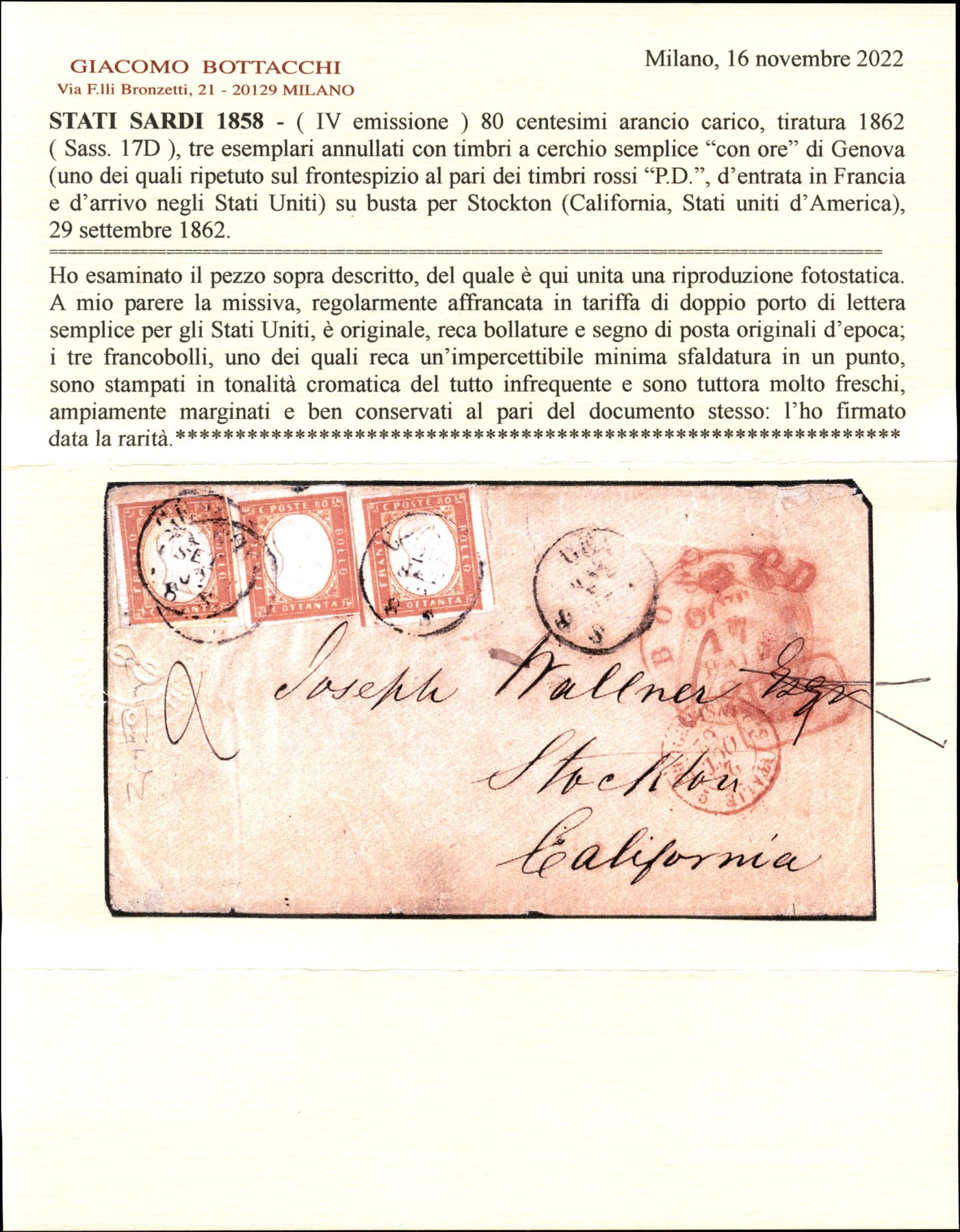 Italia / Antichi Stati Italiani / Sardegna / Posta Ordinaria