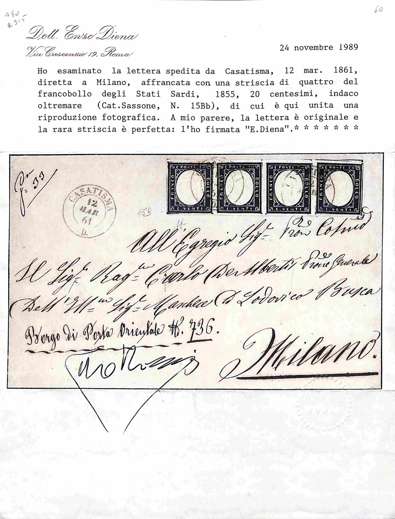 Italia / Antichi Stati Italiani / Sardegna / Posta Ordinaria