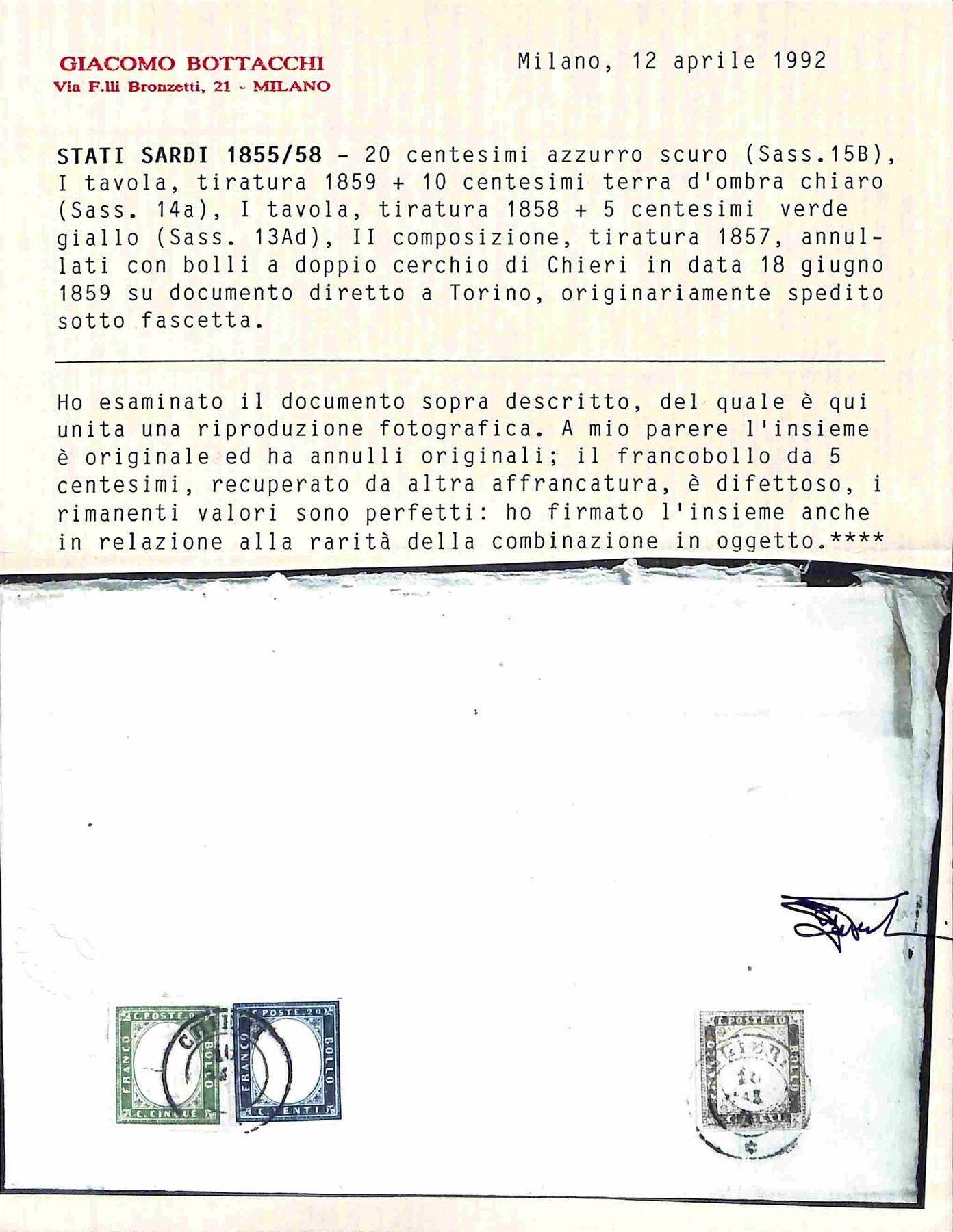 Italia / Antichi Stati Italiani / Sardegna / Posta Ordinaria