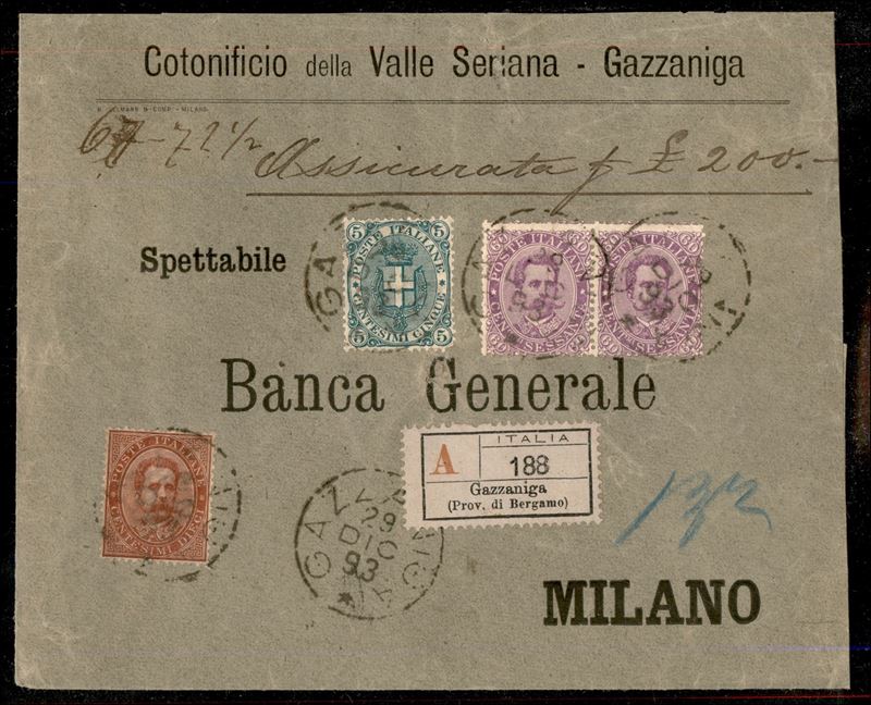 Italia / Regno / Umberto i / Posta Ordinaria