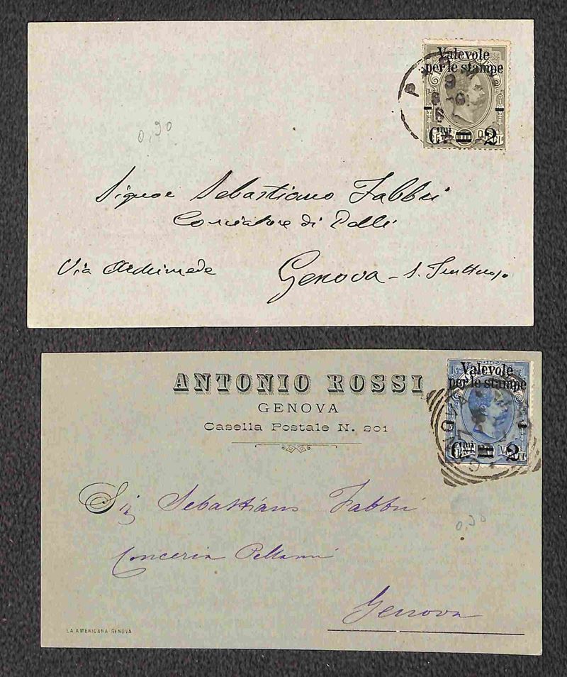 Italia / Regno / Umberto i / Posta Ordinaria