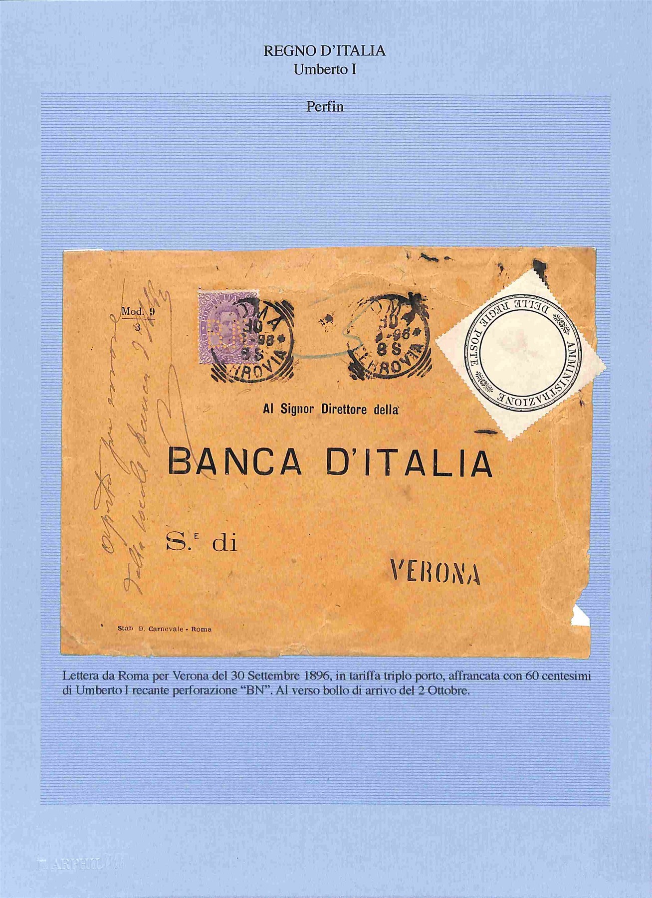 Italia / Regno / Perfin