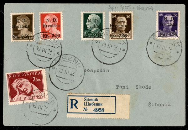 ITALIA / Occupazioni II guerra mondiale / Occuopazione Croata / Sebenico / Posta ordinaria