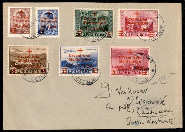ITALIA / Occupazioni II guerra mondiale / Occupazione Tedesca / Montenegro / Posta ordinaria + aerea