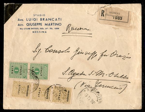 ITALIA / Occupazioni straniere di territori Italiani / Occupazione Anglo-Americana / Sicilia / Posta ordinaria