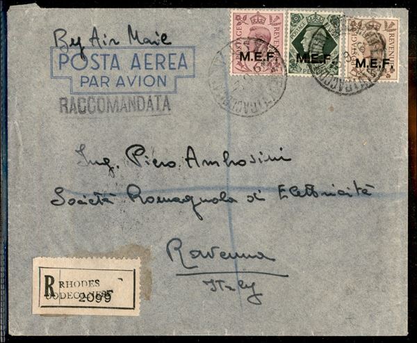 ITALIA / Occupazioni straniere delle colonie / Occupazione Britannica / M.E.F. / Aerogrammi